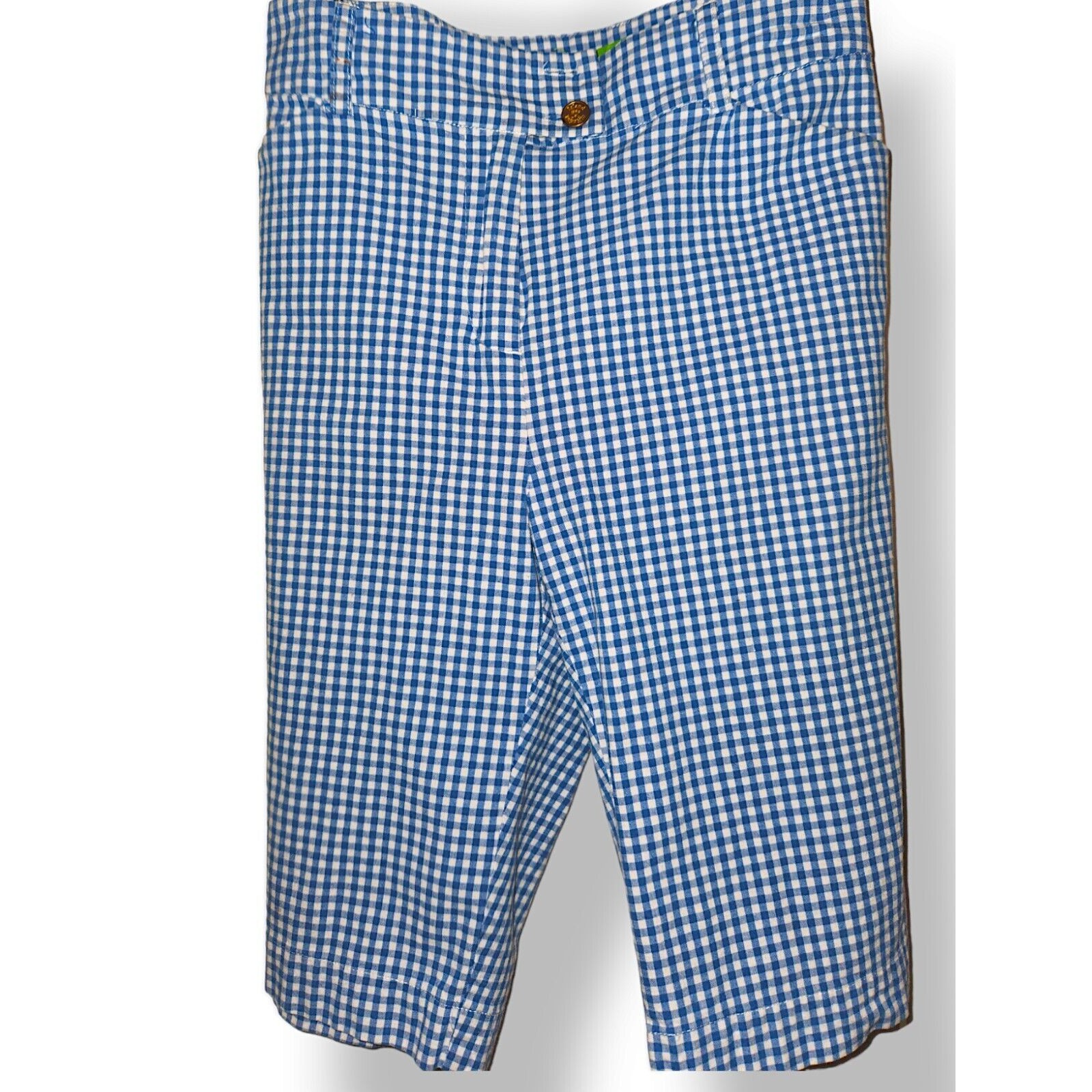 Island Republic Shorts Women's 12 Clueless Blue Check Plaid 100% Cotton